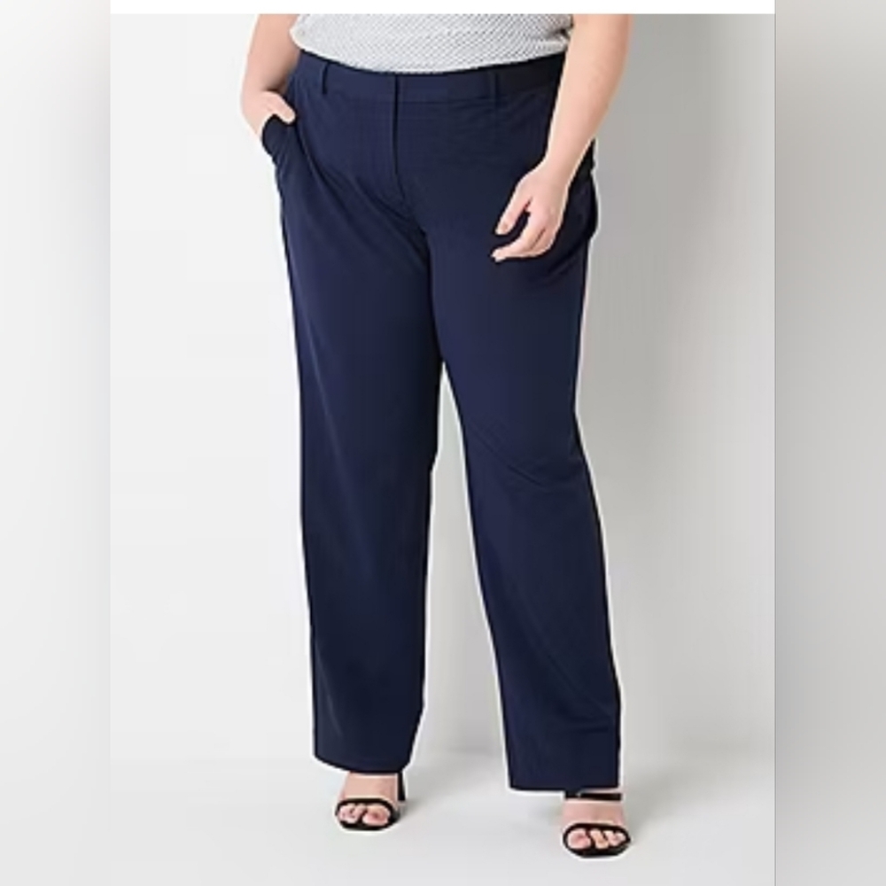 Womens Plus Classic Black Dress Trousers